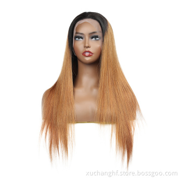 HanFan Ombre Human Hair Full HD Lace Wig For Black Women Mink Cambodian Virgin Hair Lace Frontal Wig Pre Plucked With Baby Hair